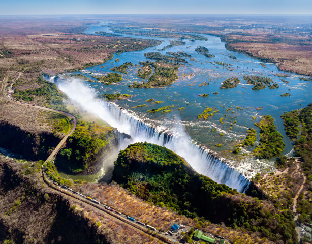 Aerial View of Victoria Falls